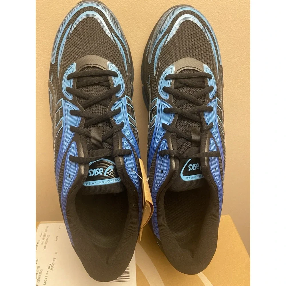 Size 13 US - ASICS GEL QUANTUM 360 Black Blue Men's Sneakers (New with Box)